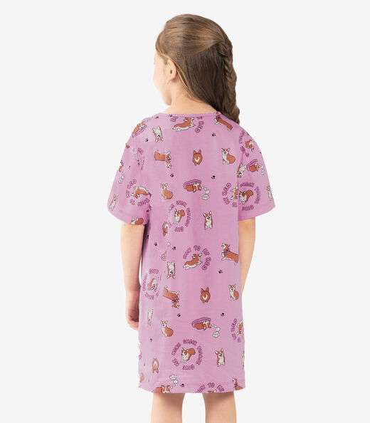 Camisola Infantil Feminina Meia Malha Rovi Kids Rosa