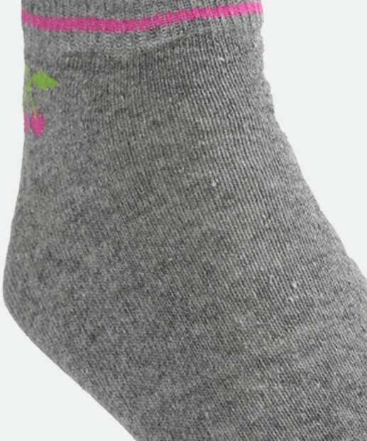 Kit 3 Pares Meias Cano Curto Feminina 