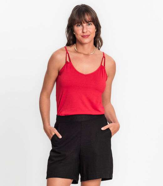 Image_Blusa De Alça Semi Acabada Malha Delicate Rovitex Vermelho
