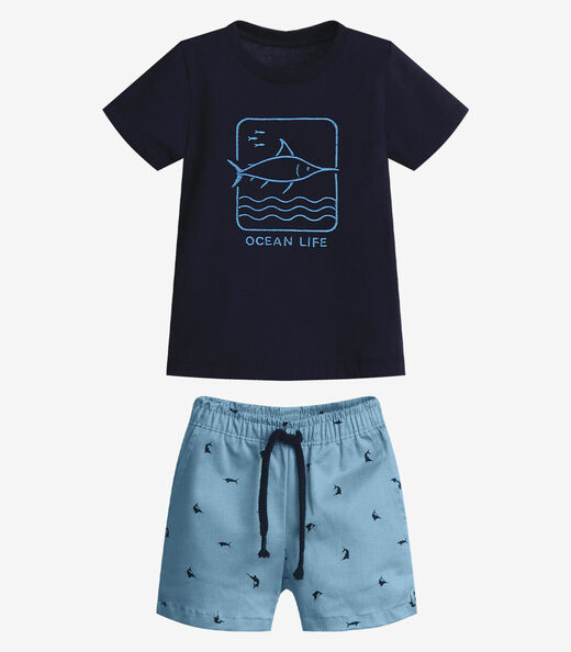 Image_Conjunto Infantil Camiseta Com Bermuda Trick Nick Azul