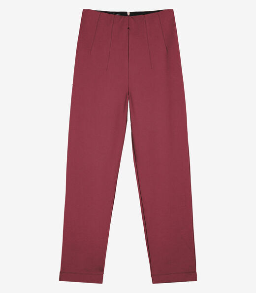 Calça Feminina Reta Ponto Roma Endless Vermelho