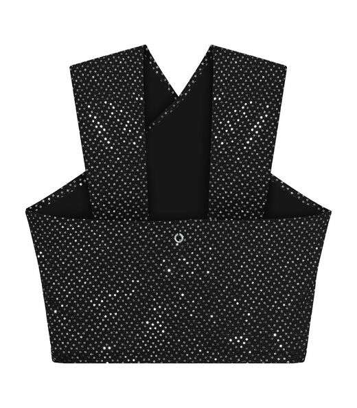 Blusa Cropped Feminina Transpassada Endless Preto