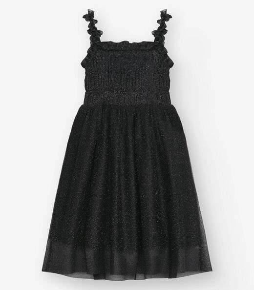 Vestido Menina Cotton Leve Trick Nick Preto