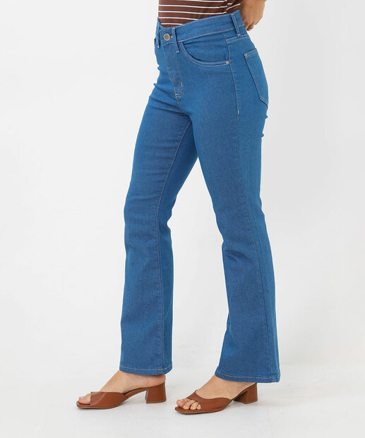 Calça Jeans Flare Feminina Petit Azul