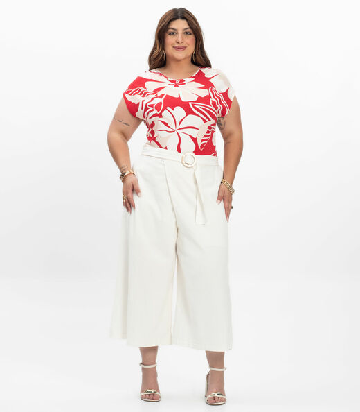 Blusa Manga Curta Feminina Secret Glam Vermelho