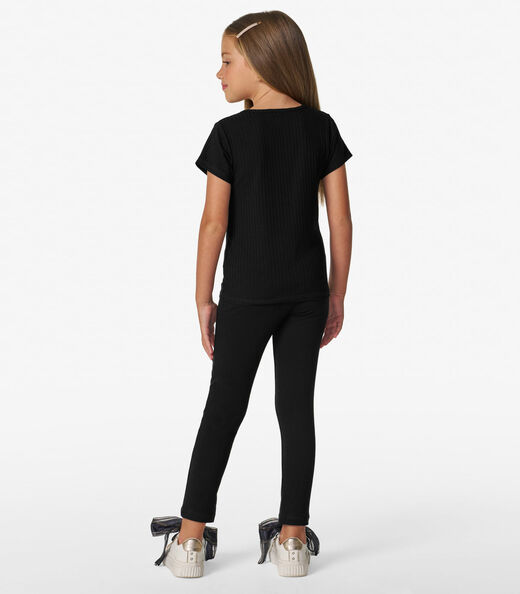 Blusa Infantil Feminina Canelada Trick Nick Preto