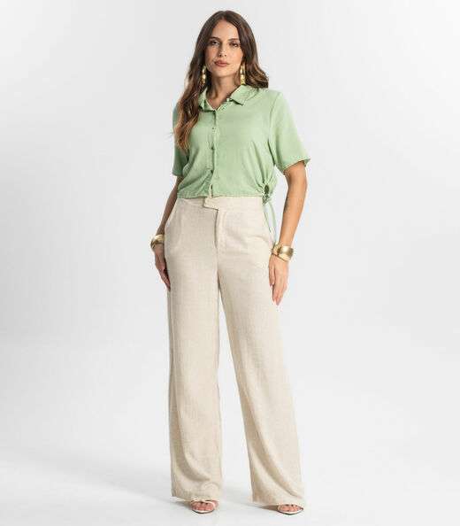 Camisa Feminina Gola Dupla Endless Verde