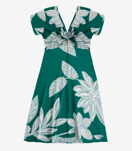 Vestido Curto Feminino Em Liganete Select Verde