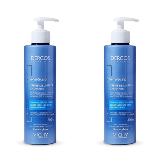 Image_Kit com 2 Unidades de Creme De Limpeza Sensi-Scalp Dercos - 300ml Vichy