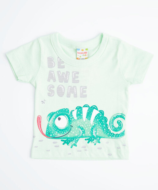 Conjunto Infantil Estampa Camaleão Brandili Tam 3 a 12 Meses 