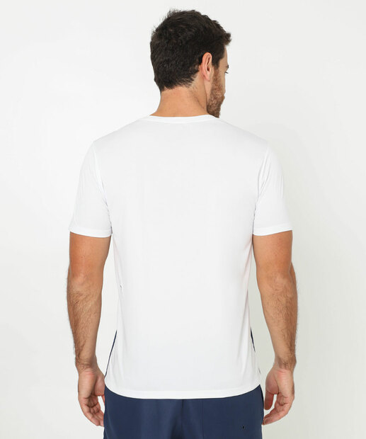 Camiseta Masculina Fitness Estampada MR Branco