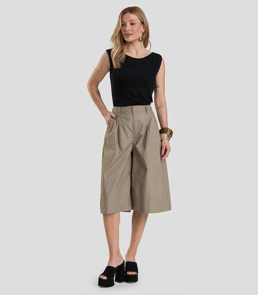 Regata Feminina em Visco Tricot Dianna Preto