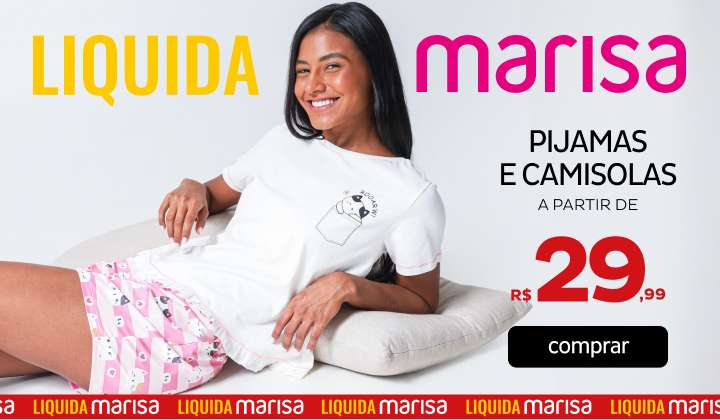 Pijamas e Camisolas a partir de R$29,99