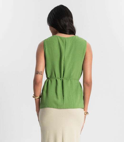 Regata Feminina com Amarração Rovitex Verde