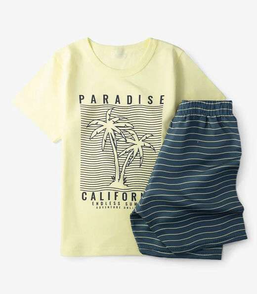 Conjunto Infantil Menino Paradise Select Amarelo