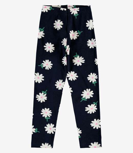 Legging Infantil Feminina Cotton Rovi Kids Azul