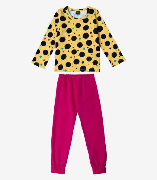 Image_Pijama Infantil Feminino Select Amarelo