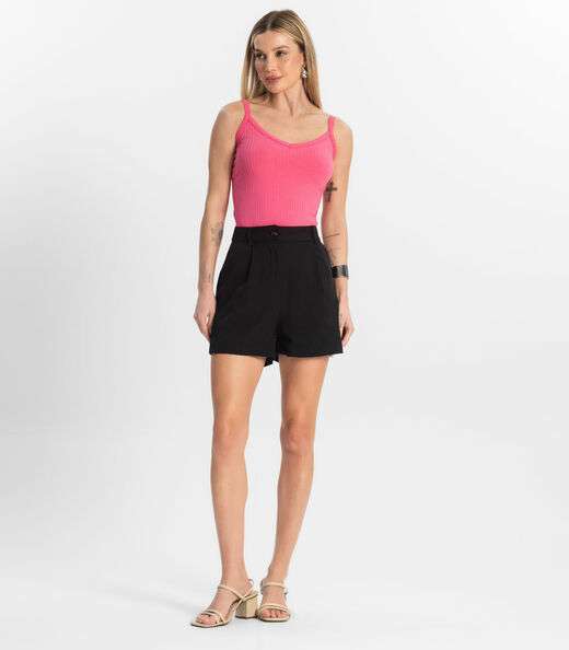 Blusa Básica de Alça Feminina Rovitex Rosa