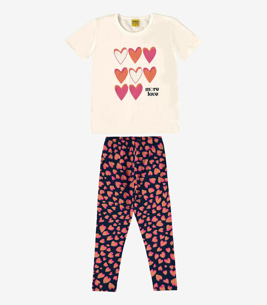 Conjunto Infantil Blusa Com Legging Rovi Kids Bege