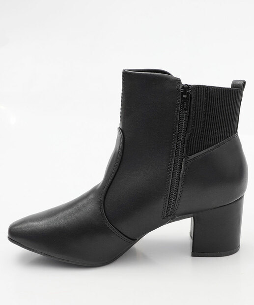 Bota Feminina Cano Curto Salto Grosso Via Uno Preto
