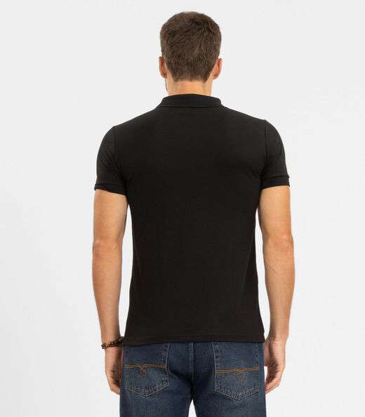 Polo Masculina Básica Diametro Preto