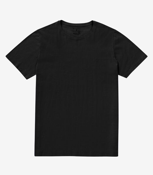 Camiseta Masculina Meia Malha Diametro Preto