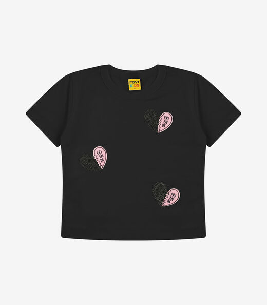 Image_T-Shirt Feminina Meia Malha Rovi Kids Preto