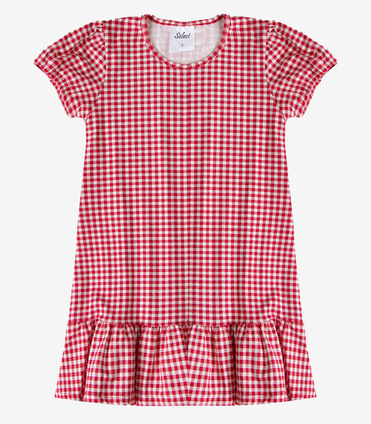Vestido Infantil Menina Em Cotton Leve Select Vermelho