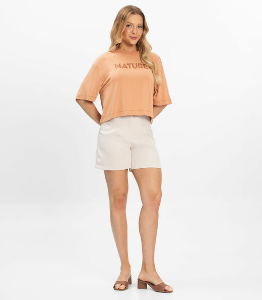 Blusa Feminina Viscotorcion Rovitex Marrom