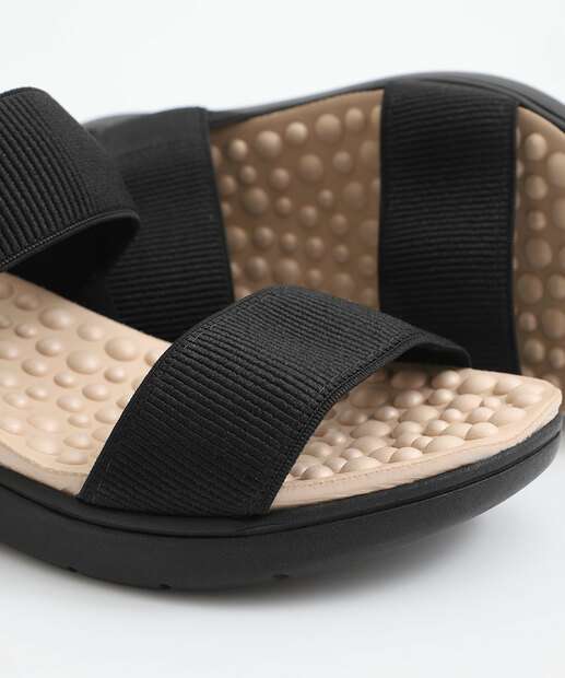 Sandália Feminina Flatform Tiras Modare Preto