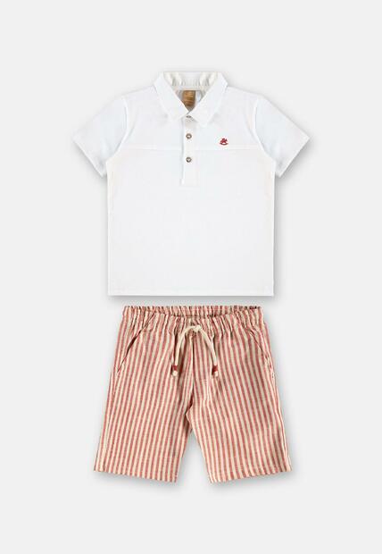 Conjunto Infantil Polo e Bermuda Up Baby