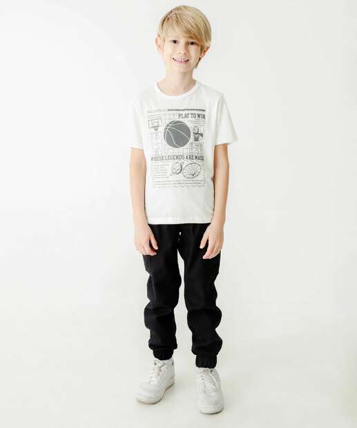 Camiseta Infantil Estampa Frontal MR Tam 4 a 10