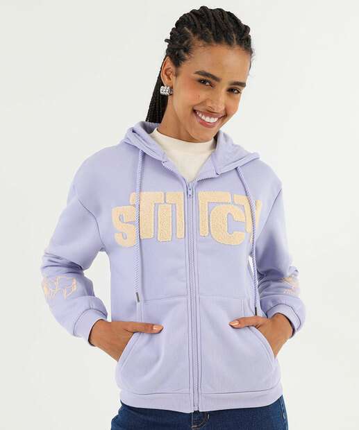 Image_Casaco Feminino Moletom Capuz Stitch Azul