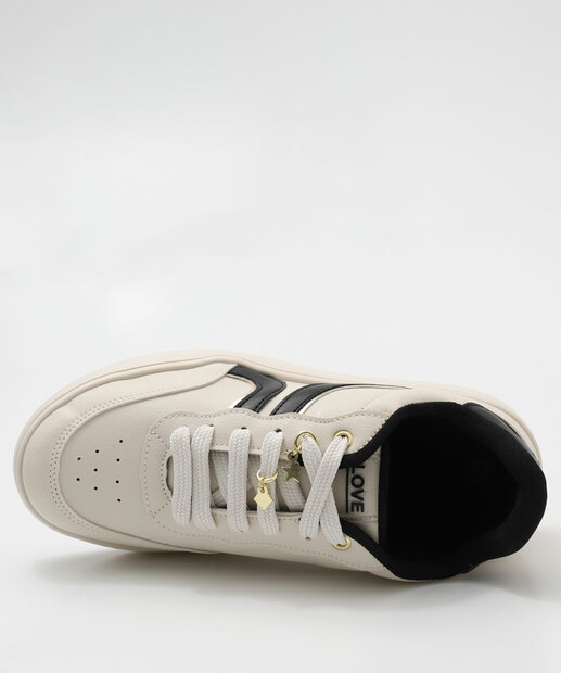 Tênis Feminino Casual Recortes Marisa Branco