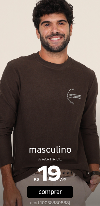 Masculino a partir de R$19,99