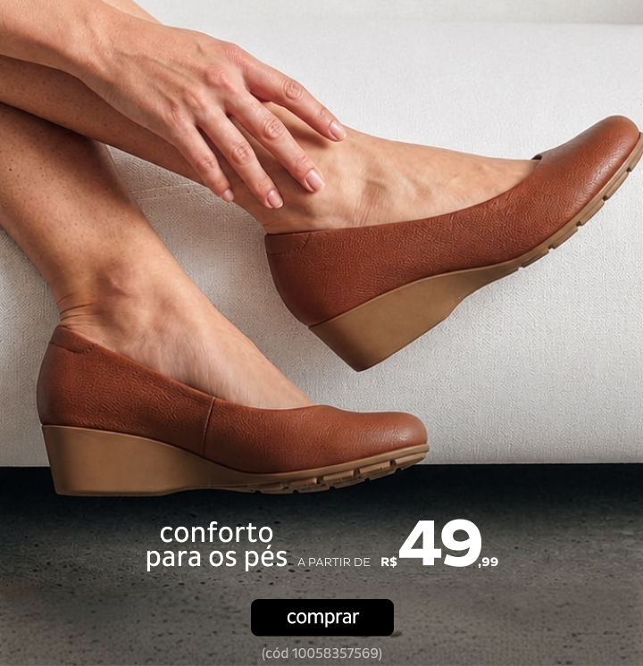 Calçados linha comforto por até 50% OFF Calçados linha comforto por até 50% OFF