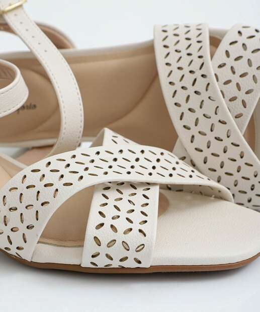 Sandália Feminina Salto Grosso Modare