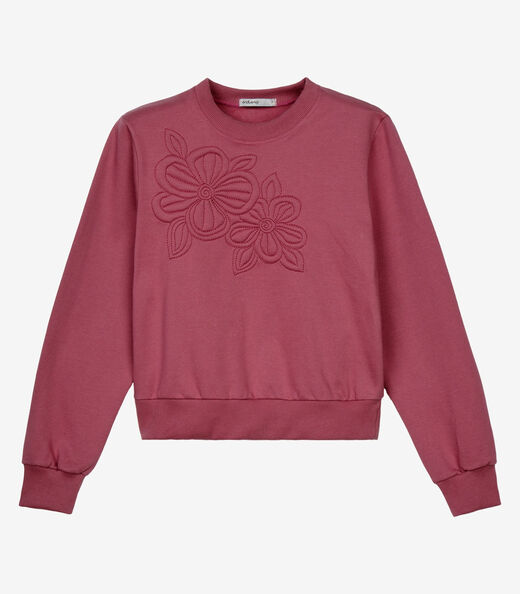 Blusão Feminino Moletom Bordado Felpado Endless Vermelho