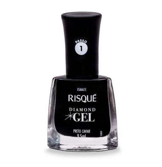 Image_Esmalte Risque Diamond Gel Preto Caviar