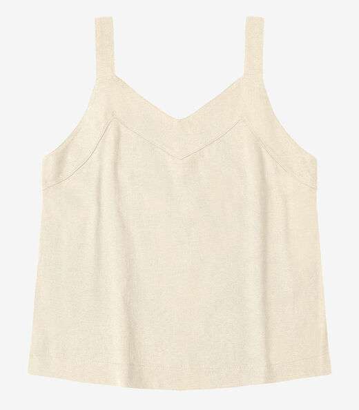 Image_Regata Feminina Em Linho Decote V Endless Bege