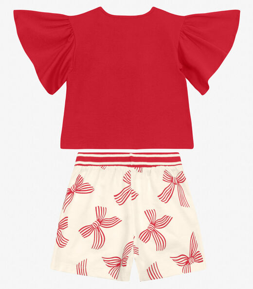 Conjunto Blusa com Shorts Saia Trick Nick Vermelho