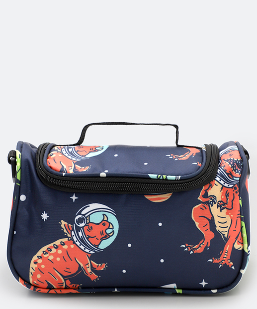 Lancheira Térmica Feminina Dinossauro Marisa Azul