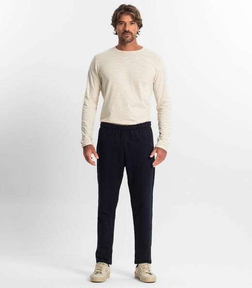 Calça Masculina Plus Size Moletom Premium Diametro Azul