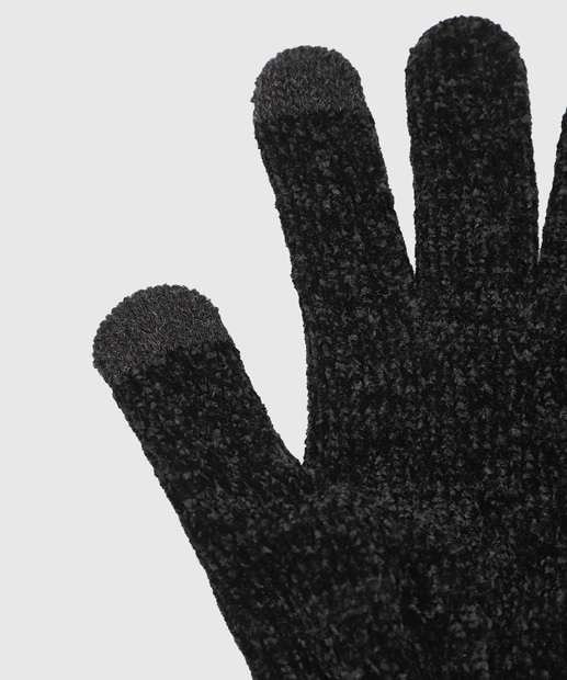 Luva Feminina Chenille Marisa Preto