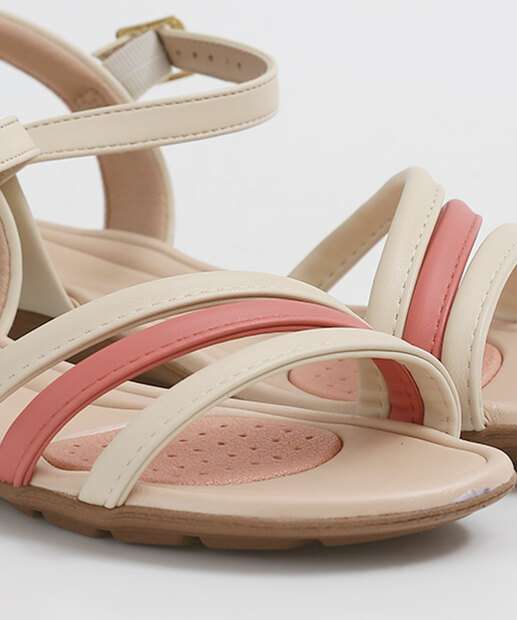 Sandália Feminina Rasteira Tiras Modare