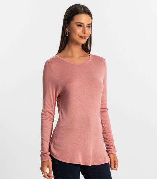 Blusa Feminina Manga Longa Rovitex Rosa