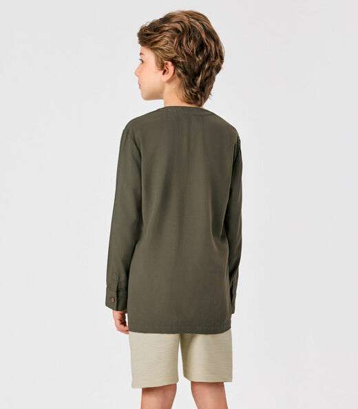 Camisa Infantil Menino Manga Longa Trick Nick Verde
