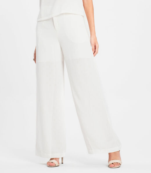 Conjunto Blusa Com Calça Pantalona Endless Bege