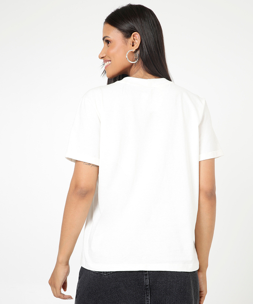 Blusa Feminina Estampa Guitarra Manga Curta Marisa