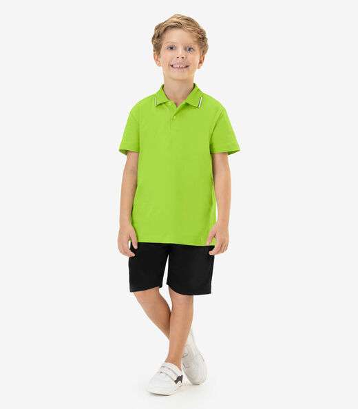 Polo Infantil Em Meia Malha Rovi Kids Verde